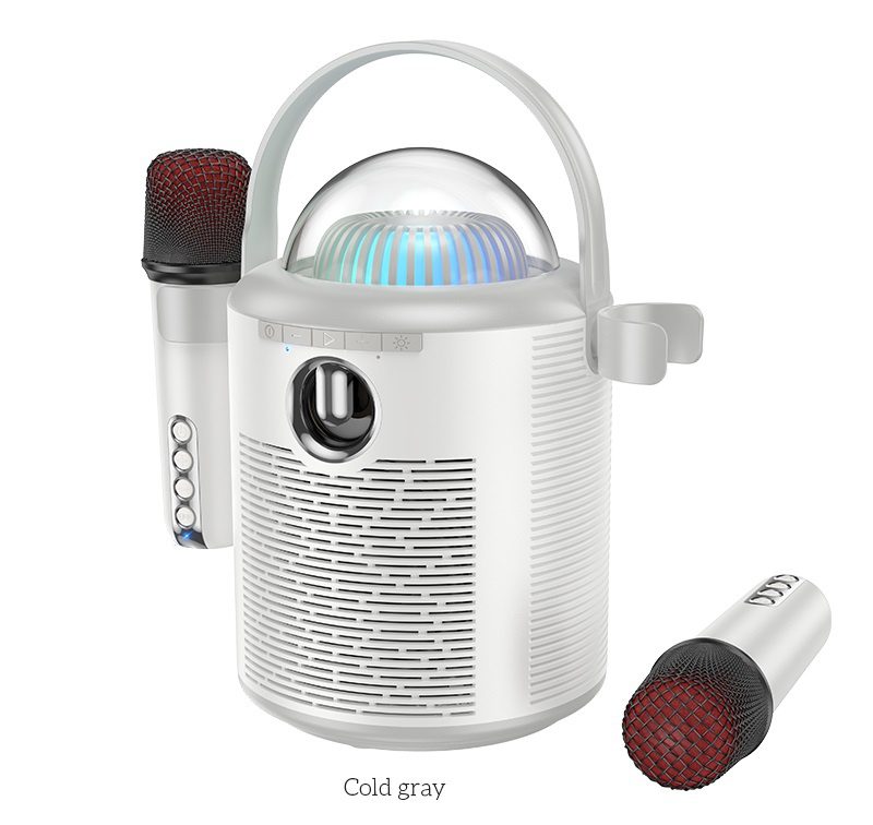 Hoco BS59 Pearlescent BT speaker with mic cold gray - imagine 3