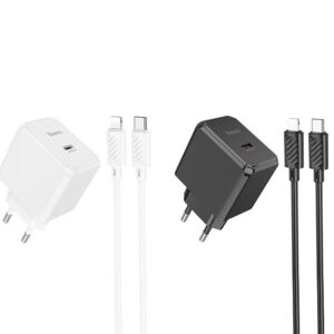 Hoco CS13A Ocean single port PD20W charger set(C to iP)(EU) white