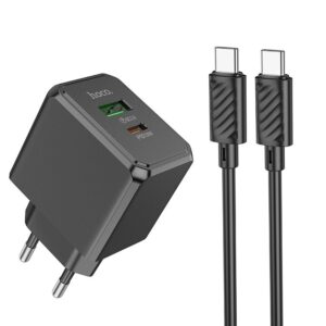 Hoco CS14A Ocean PD20W+QC3.0 charger set(Type-C to Type-C)(EU) black