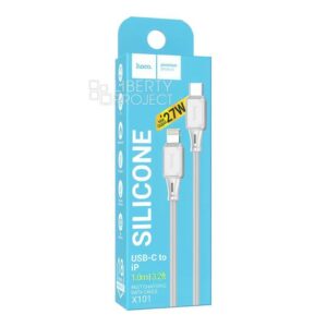 Hoco X101 Assistant PD silicone charging data cable iP gray