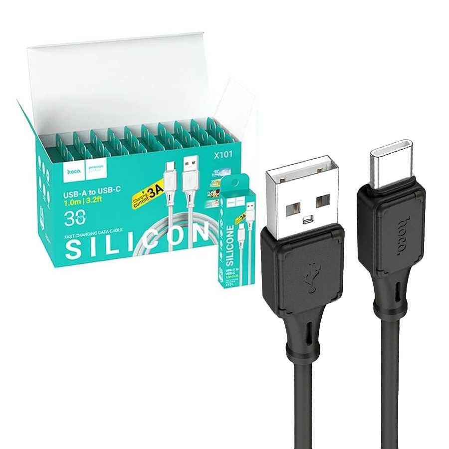 Hoco X101 Assistant silicone charging data cable Type-C black - imagine 3