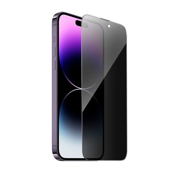 Hoco 9D large arc dustproof anti-spy glass for iP15 Pro Max(A34 Plus) black - imagine 2