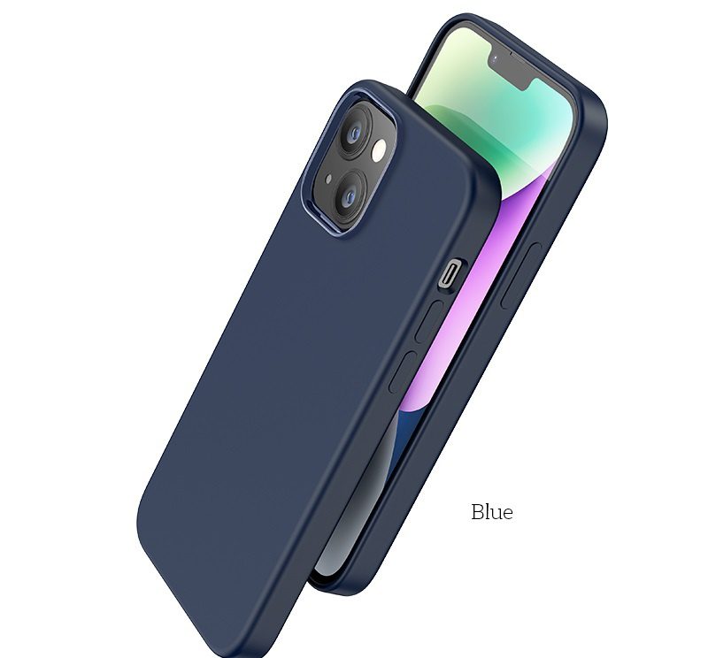 Hoco Pure series silicone magnetic protective case iP15 blue