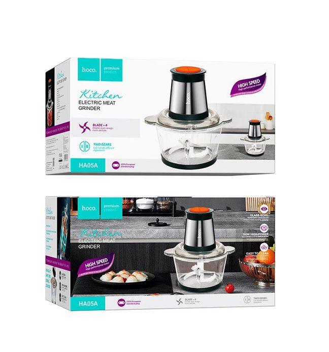 Hoco HA05A Kitchen electric meat grinder(EU) stainless steel - imagine 4