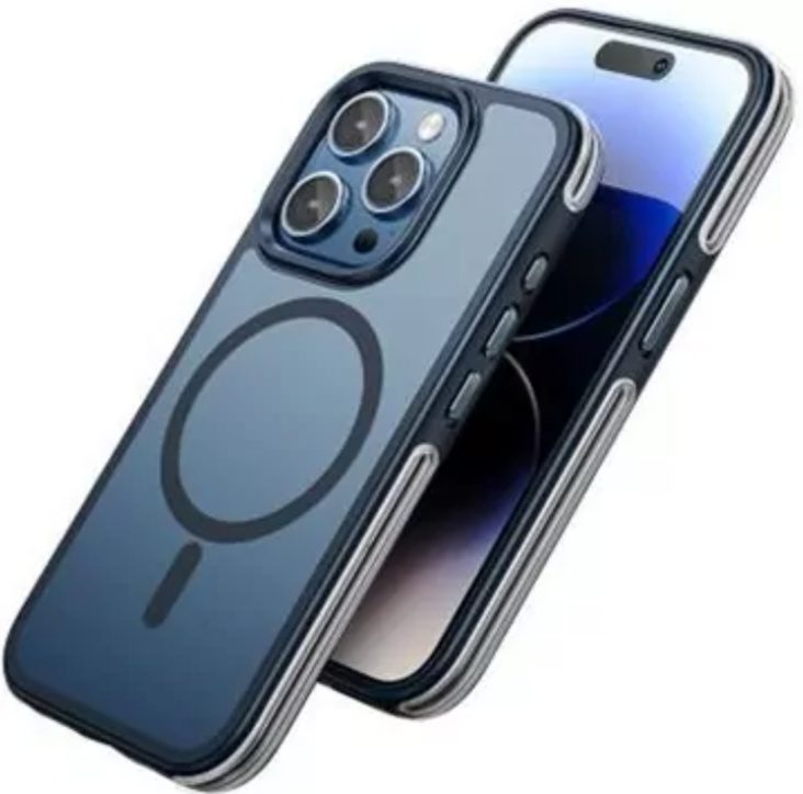 Hoco 19ft anti-fall flexible airbag magnetic case for iP15 Plus(AS5) blue