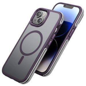 Hoco AS5 19ft anti-fall flexible airbag magnetic case for iP15 Plus purple