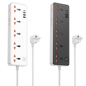 Hoco AC14A Rico 5-position socket(PD30W/1C3A)(EU) black