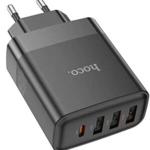 Hoco C127A Intelligent four-port PD45W(1C3A) charger(EU) black