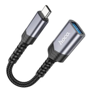 Hoco UA24 Type-C male to USB female 3.0 converter metal gray