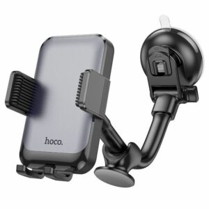 Hoco H27 Rock push-type car holder(center console) black and gray