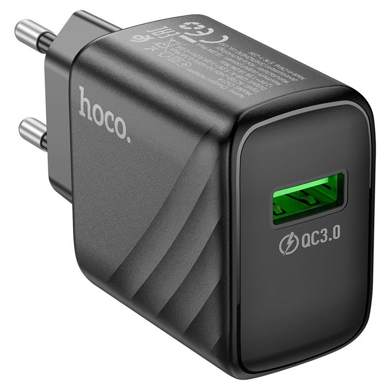 Hoco CS21A Rich single port QC3.0 charger(EU) black - imagine 2