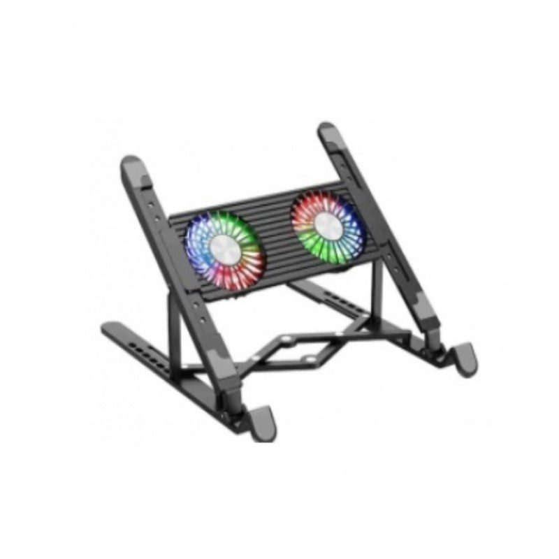 Hoco DH17 Brilliant heat dissipation folding notebook stand black - imagine 3