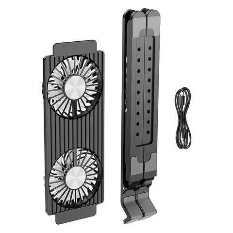 Hoco DH17 Brilliant heat dissipation folding notebook stand black - imagine 5