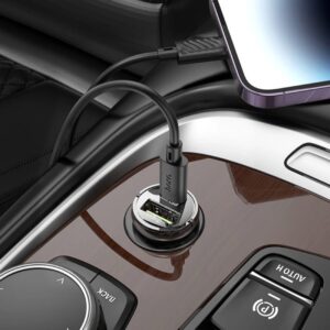 Hoco Z53A Vision PD30W+QC3.0 car charger transparent black