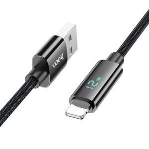 Hoco U125 Benefit charging data cable with display iP black