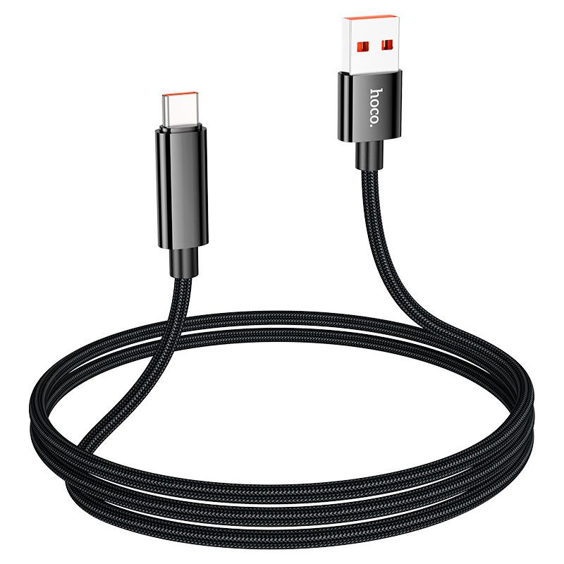 Hoco U125 Benefit 5A charging data cable with display Type-C black - imagine 3