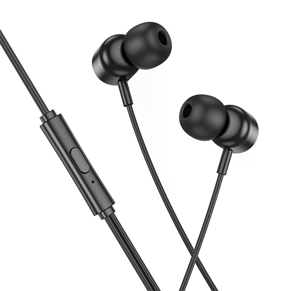 Hoco M122 Power metal universal digital earphones with microphone Type-C black - imagine 2