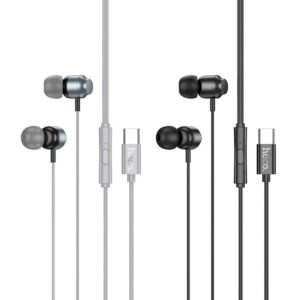Hoco M122 Power metal universal digital earphones with microphone Type-C black