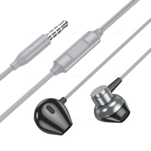 Hoco M125 Smart metal universal earphones with microphone metal gray