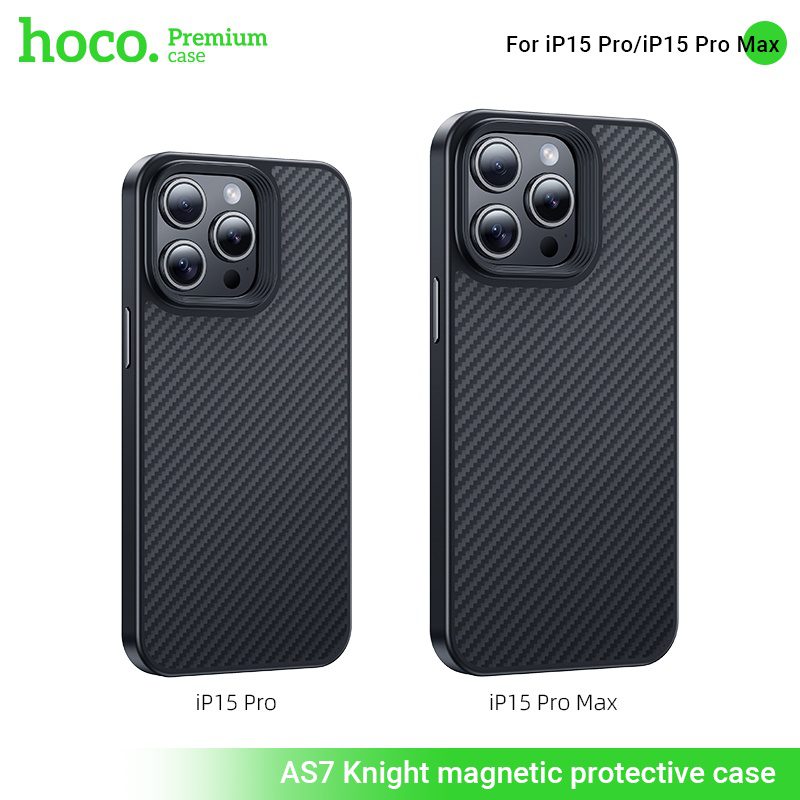 Hoco Knight magnetic protective case for iP15 Plus(AS7) black - imagine 3