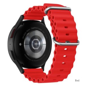 Hoco WH01 Flexible series marine double buckle silicone watchband(22mm) red