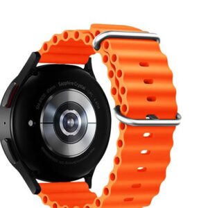 Hoco WH01 Flexible series marine double buckle silicone watchband(22mm) orange