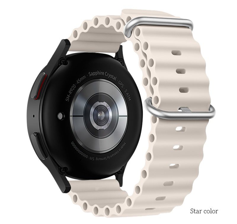 Hoco WH01 Flexible series marine double buckle silicone watchband(22mm) star color