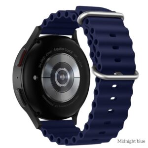 Hoco WH01 Flexible series marine double buckle silicone watchband(22mm) midnight blue