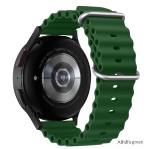 Hoco WH01 Flexible series marine double buckle silicone watchband(22mm) alfalfa green