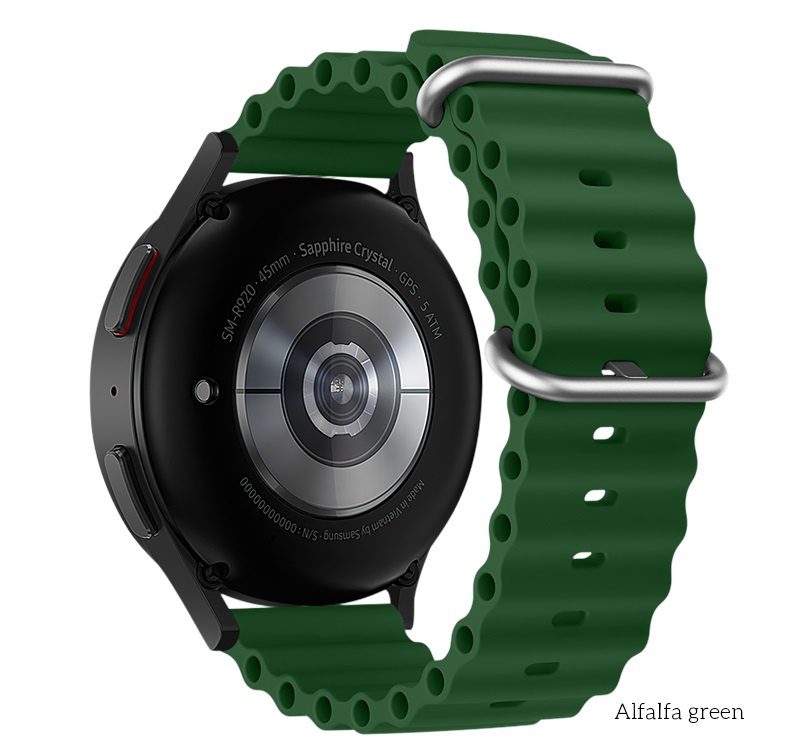 Hoco WH01 Flexible series marine double buckle silicone watchband(22mm) alfalfa green