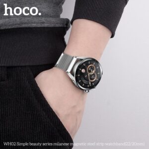 Hoco WH02 Simple beauty series milanese magnetic steel strip watchband(22mm) black