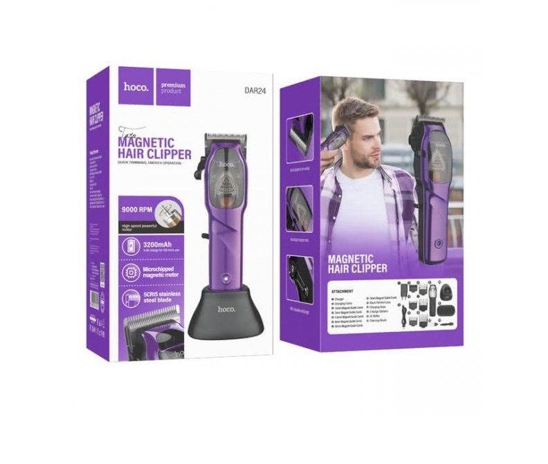 Hoco DAR24 Taro magnetic hair clipper(EU) purple - imagine 3