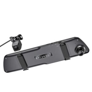 Hoco DV4 4.5-inch rearview mirror driving recorder(dual-channel) iron gray