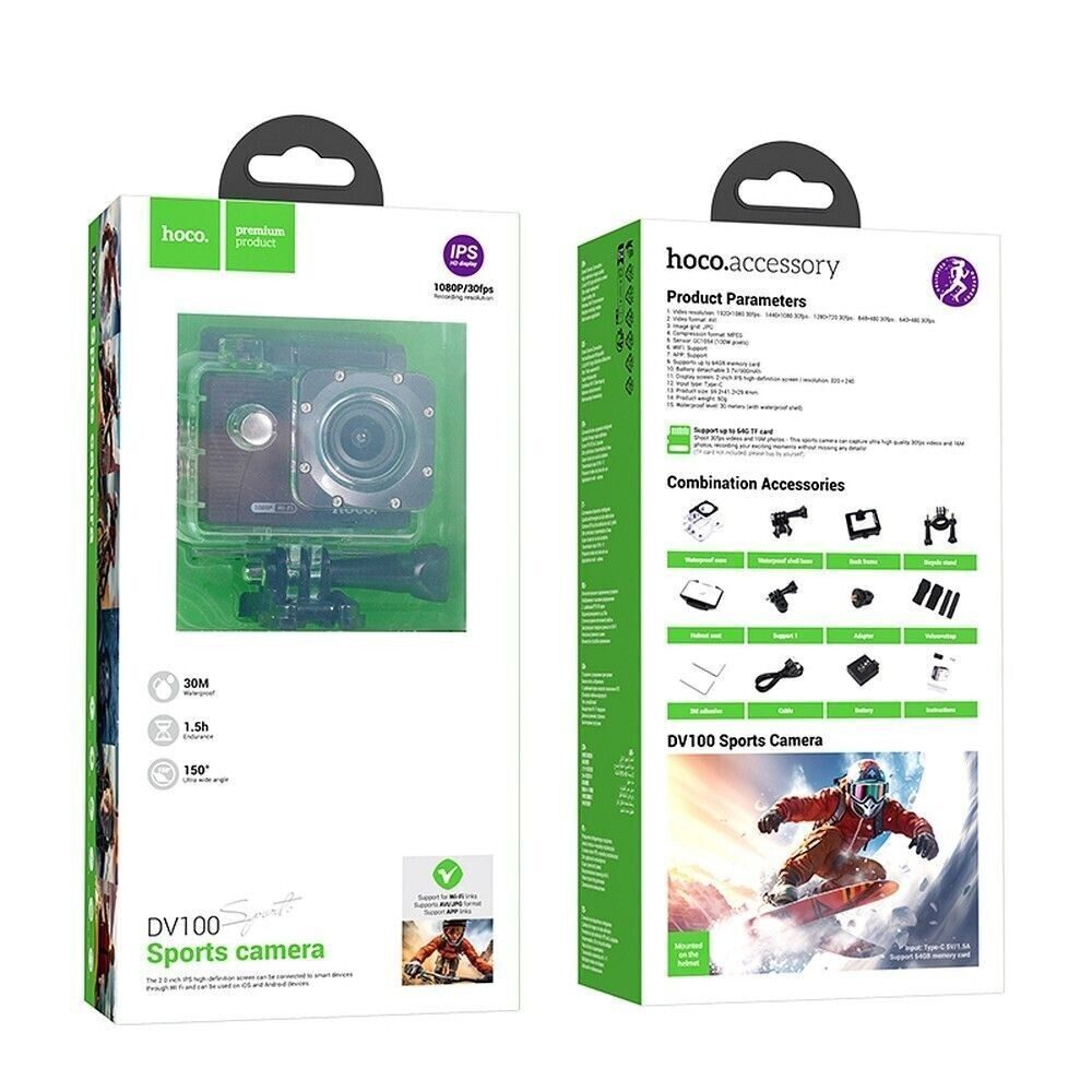 Hoco DV100 sports camera black - imagine 3