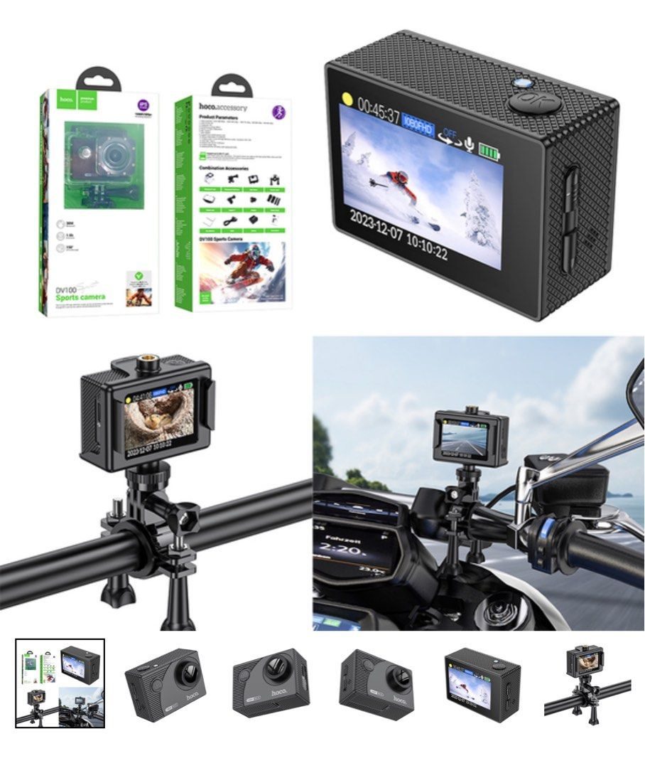 Hoco DV100 sports camera black - imagine 4