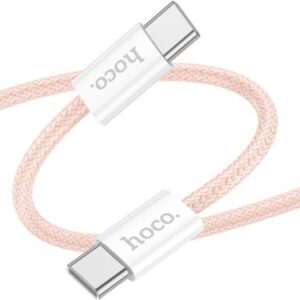 Hoco X104 Source 60W charging data cable Type-C to Type-C(L=2M) pink