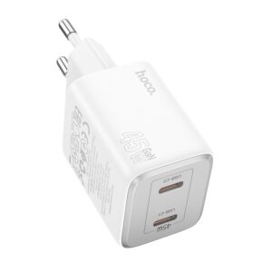 Hoco N42 Elogiado dual-port PD45W(2C) charger(EU) white