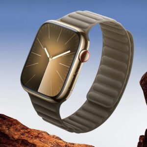 Hoco AS100 Woven fabric magnetic watchband for iWatch(42/44/45/49mm) dark gray