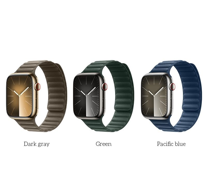 Hoco AS100 Woven fabric magnetic watchband for iWatch(38/40/41mm) pacific blue - imagine 2