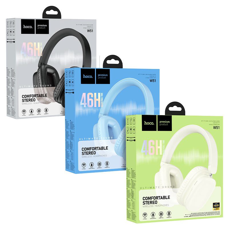 Hoco W51 Delightful BT headphones black - imagine 4