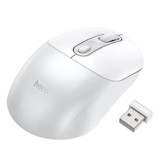 Hoco GM28 2.4G business wireless mouse black metal gray - imagine 3