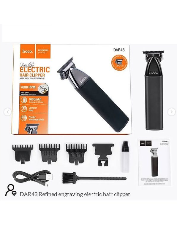 Hoco DAR43 Refined engraving electric hair clipper green - imagine 2