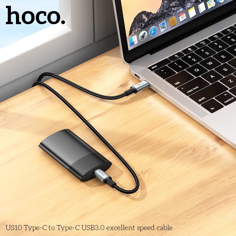Hoco US10 Type-C to Type-C USB3.0 excellent speed cable black - imagine 2