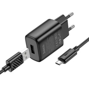 Hoco C134A Solid single-port charger set(Micro)(EU) black