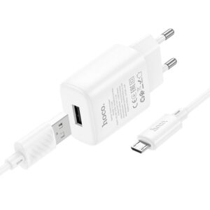 Hoco C134A Solid single-port charger set(Micro)(EU) white