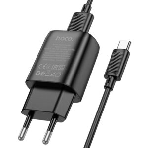 Hoco C134A Solid single-port charger set(Type-C)(EU) black