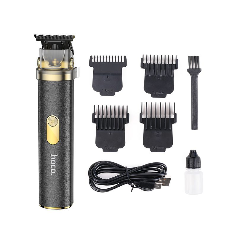 Hoco HP22 Retro engraving electric hair clipper black - imagine 2