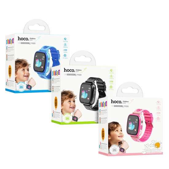 Hoco Y100 children watch with call function black - imagine 2