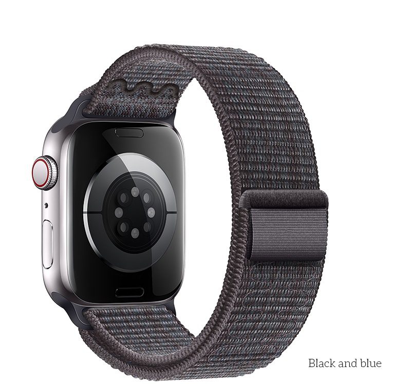 Hoco iWatch WA25 Original series nylon strap(42/44/45/49mm) black and blue