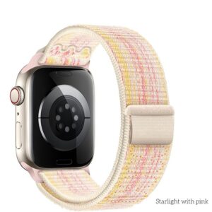 Hoco iWatch WA25 Original series nylon strap(42/44/45/49mm) starlight with pink